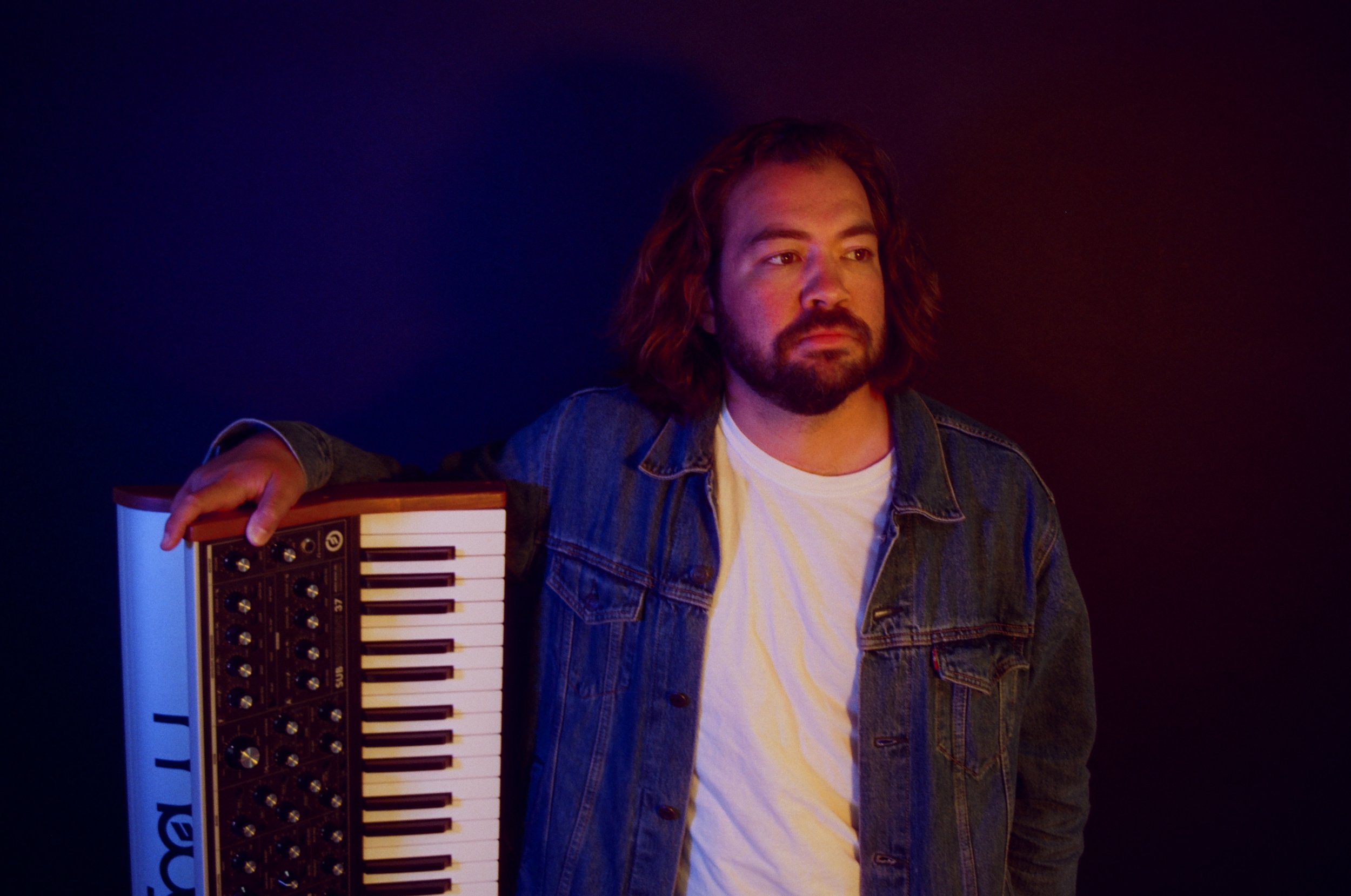 Alec Boyd holding an accordion